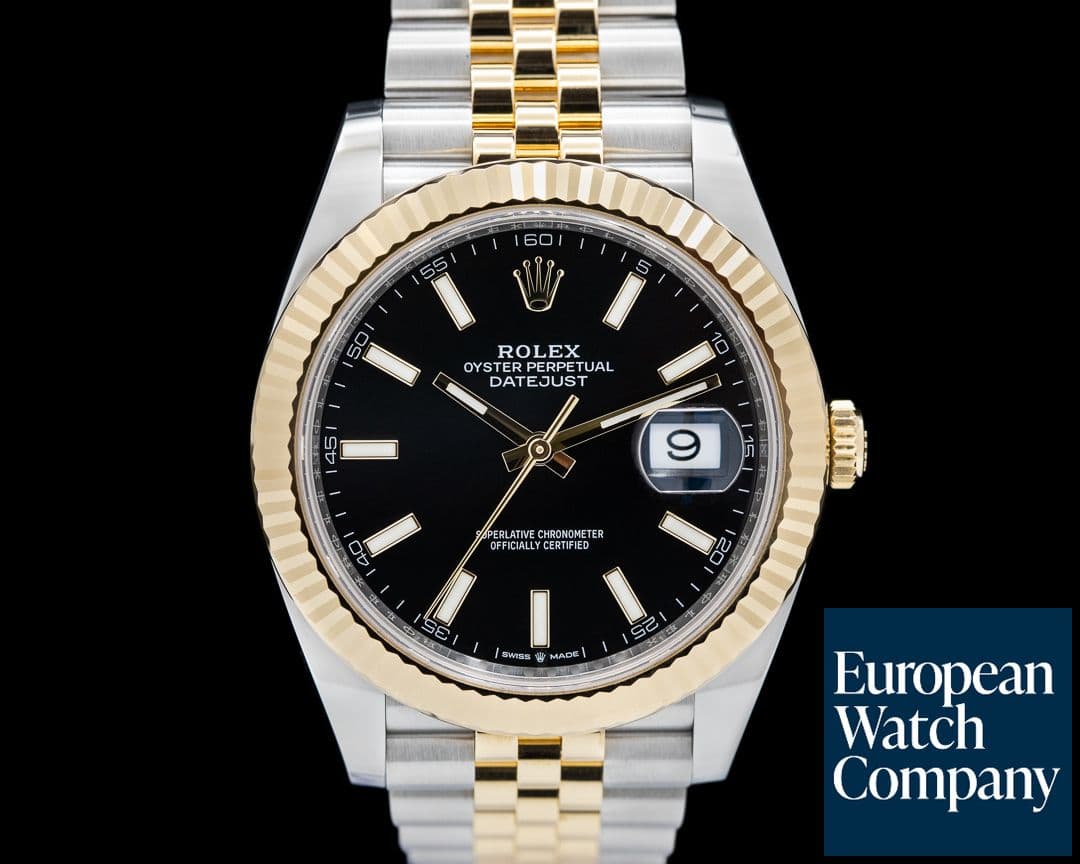 Image of Rolex Datejust 41 Black Stick Dial 18K / SS