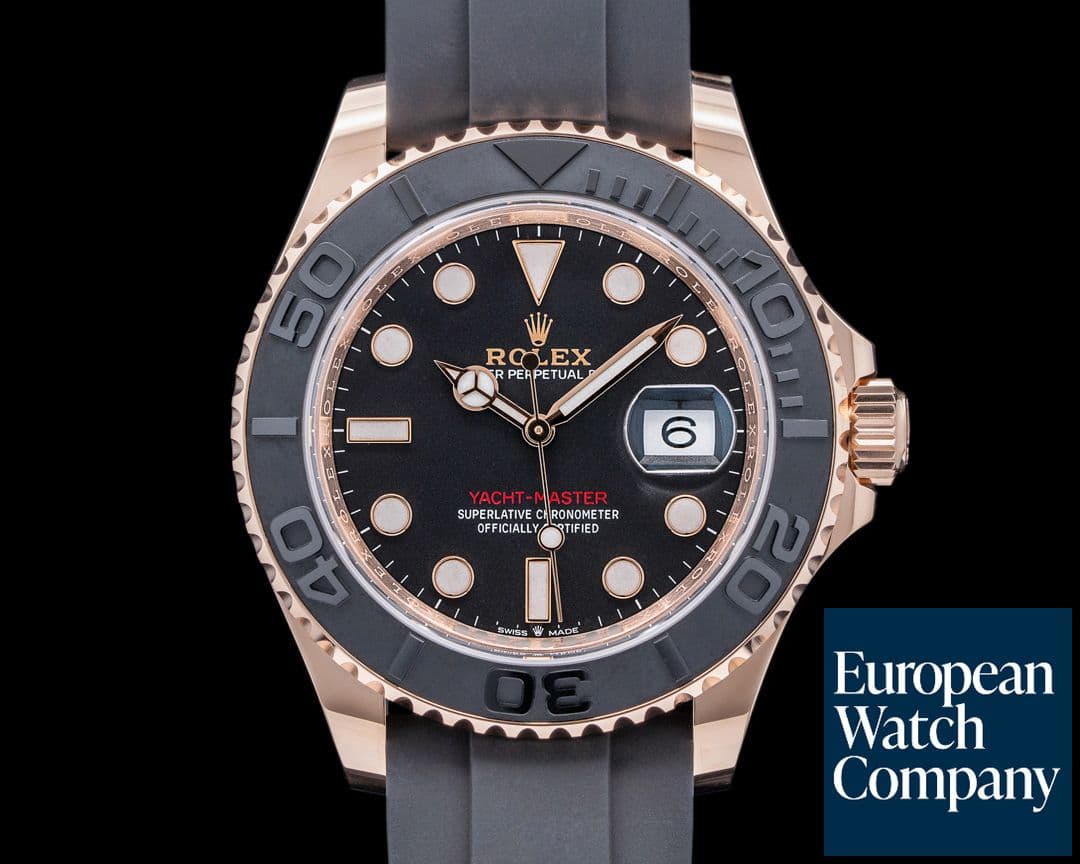 Image of Rolex Yacht Master 126655 18K Rose Gold / Rubber 40MM UNWORN