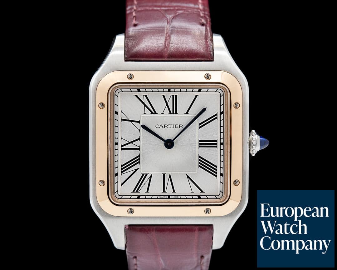 Image of Cartier Santos Dumont Extra Large Steel/Rose