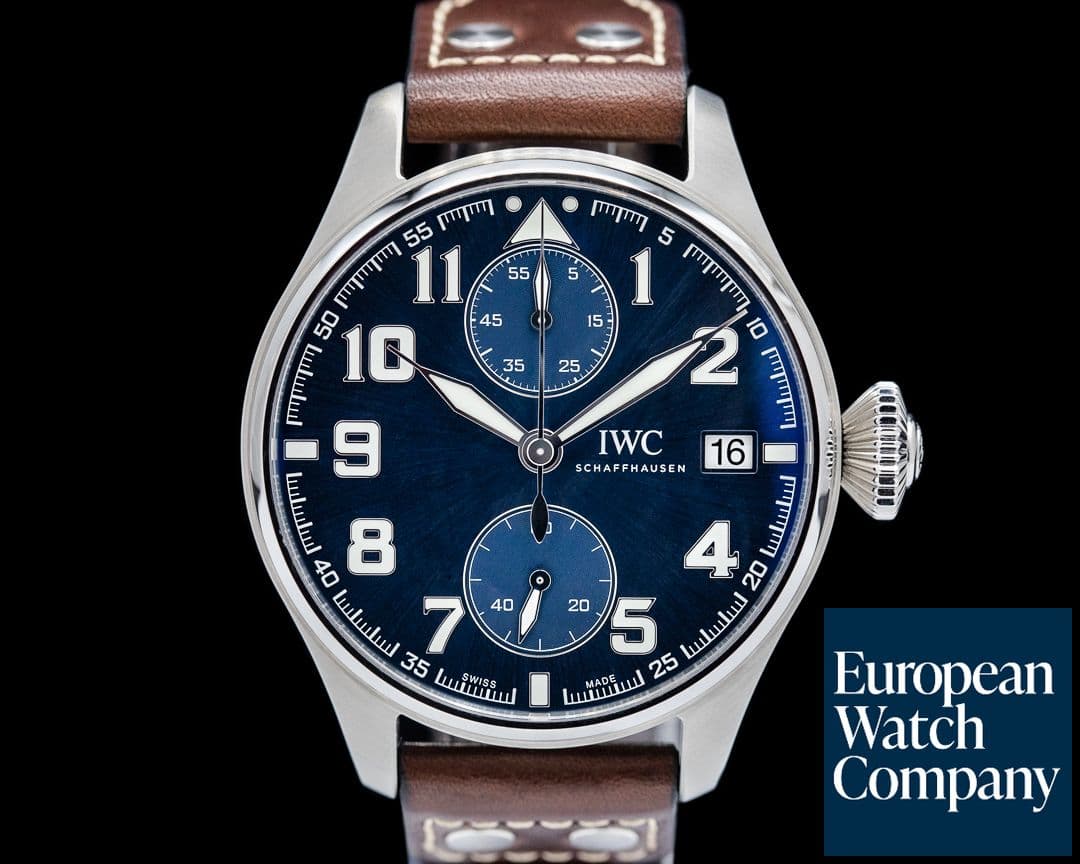 Image of IWC Big Pilot "LE PETIT PRINCE" Monopusher Blue Dial Limited