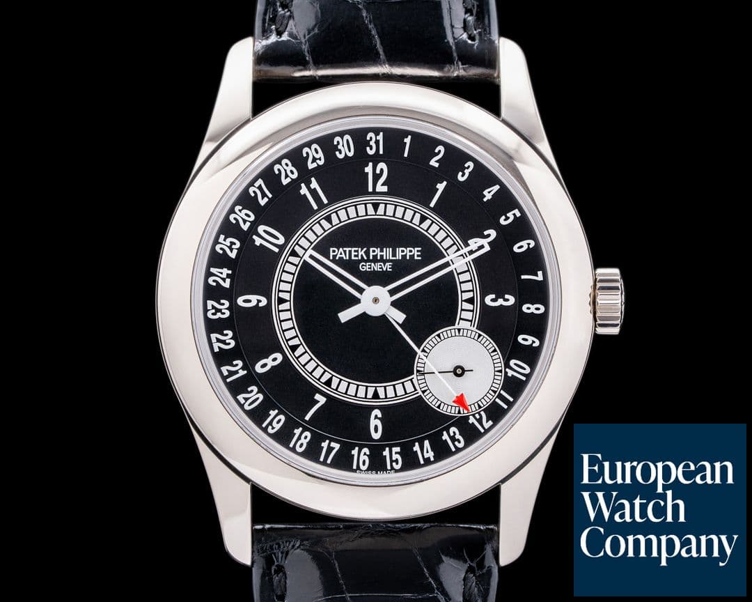 Image of Patek Philippe Calatrava 6006G Black Dial 18K White Gold