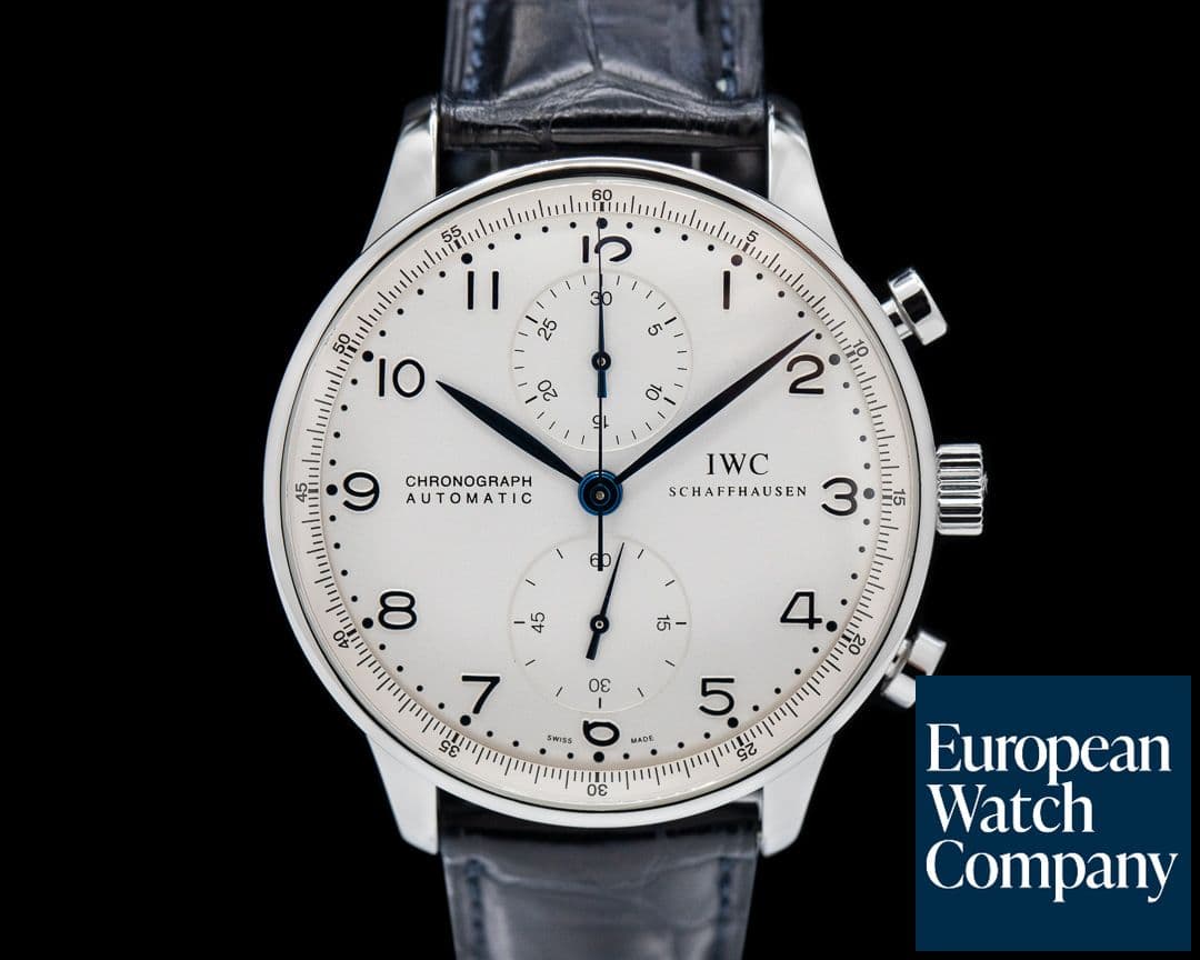 Image of IWC Portuguese Chronograph SS Silver Dial / Blue Numerals