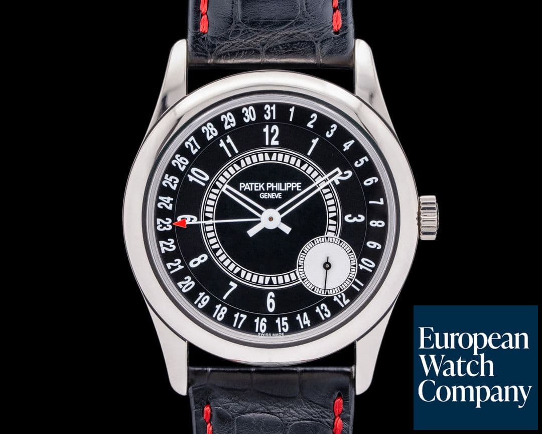 Image of Patek Philippe Calatrava 6006G Black Dial 18K White Gold / Deployant 2021