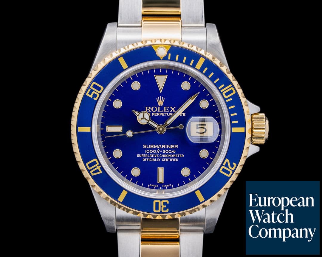 Image of Rolex Submariner 16613 Blue Dial SS / 18K