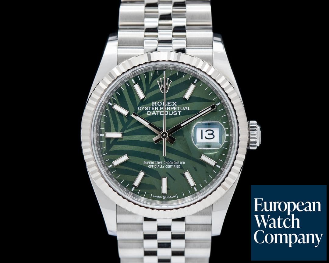Image of Rolex Datejust Green "Palm" Dial / Jubilee Bracelet 2023