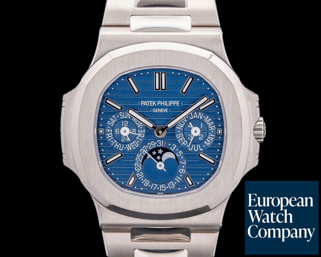 Image of Patek Philippe Nautilus 5740 Perpetual Calendar 18k White Gold Blue Dial