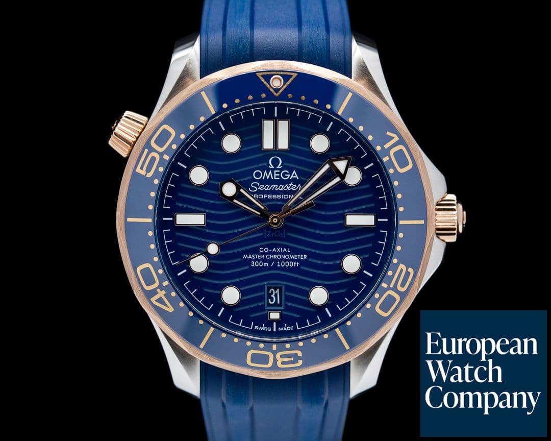 Image of Omega Seamaster Diver 300M Steel and Rose Gold Co-Axial Master Chronometer