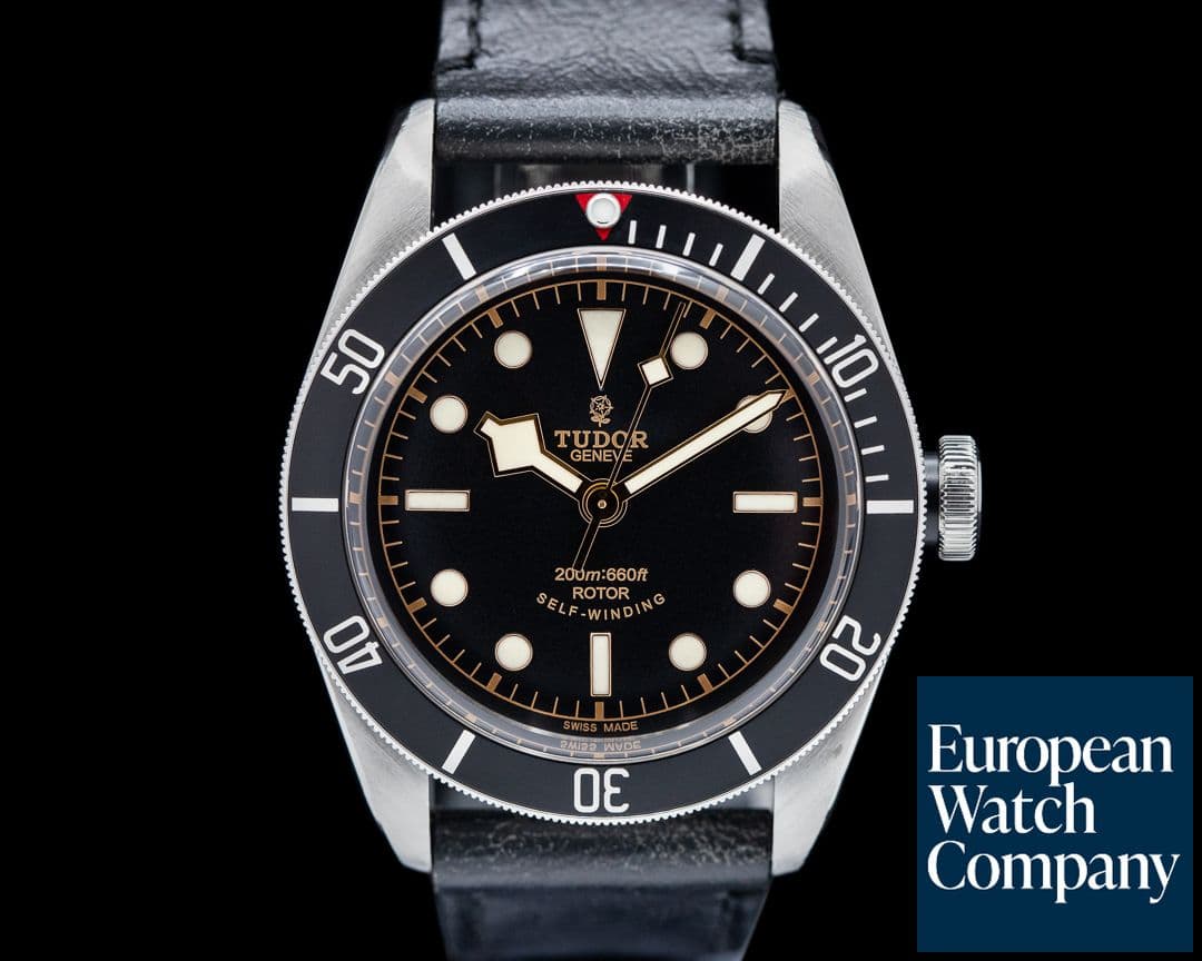 Image of Tudor Tudor Heritage Black Bay BLACK SS / Leather