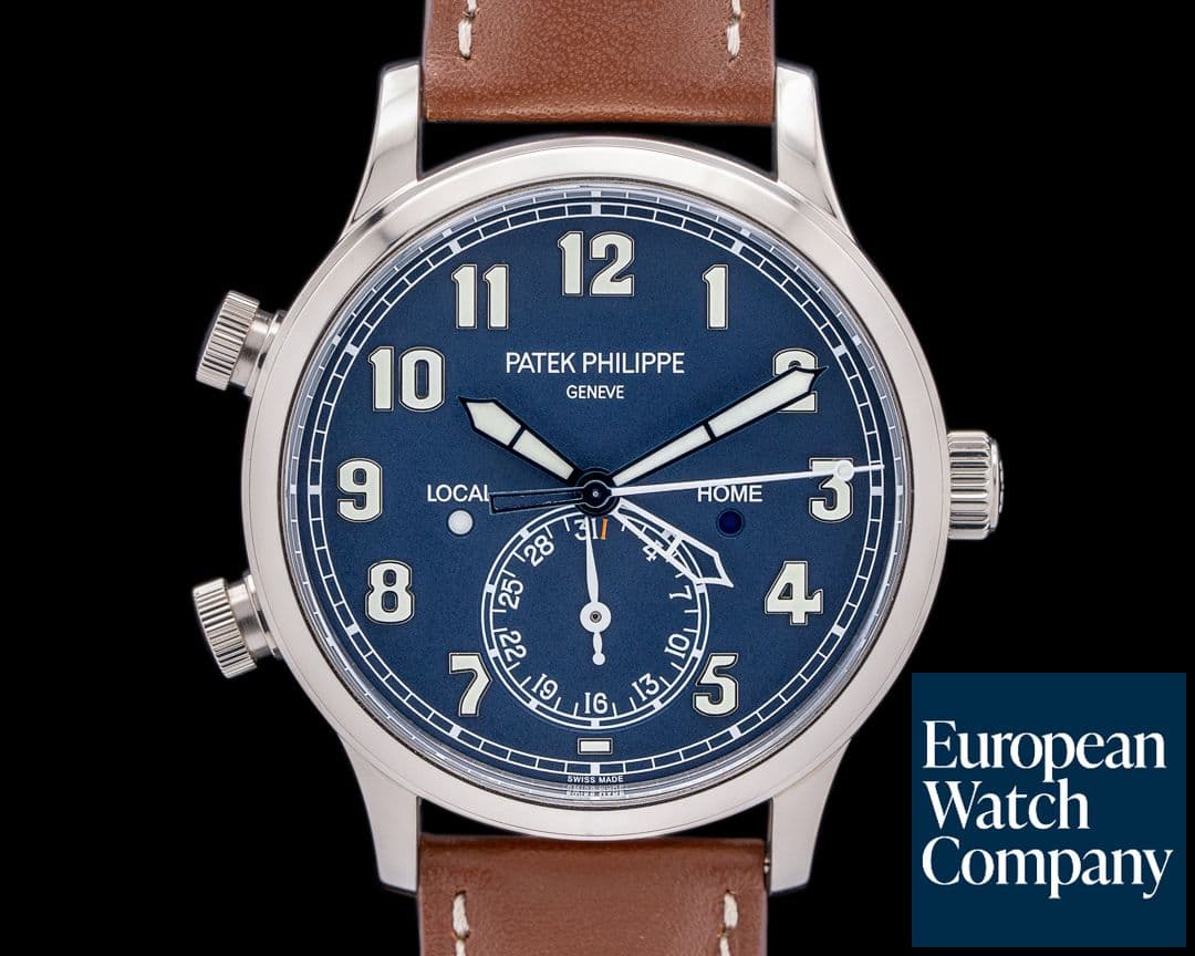 Image of Patek Philippe Calatrava 5524G Pilot Travel Time 18k White Gold