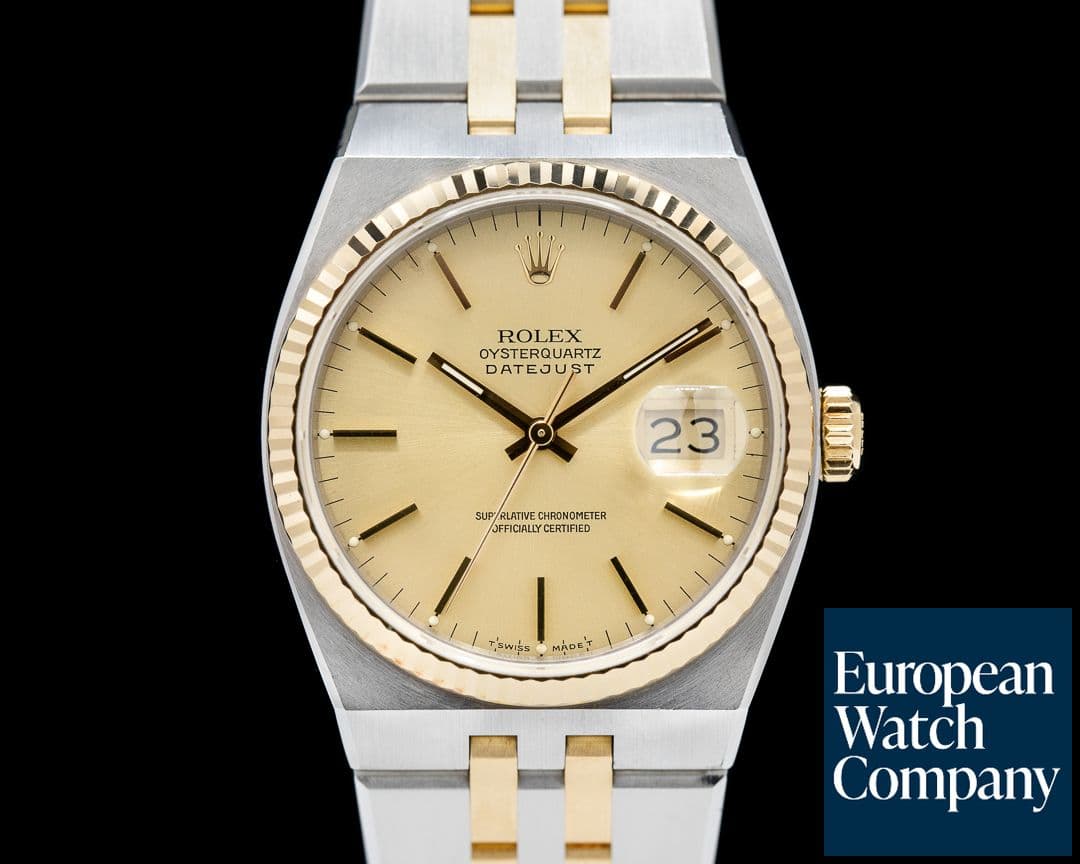 Image of Rolex Oyster Quartz Champagne Dial SS/18K Yellow Gold