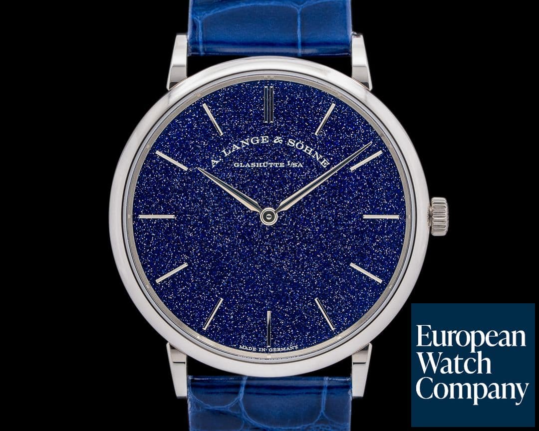 Image of A. Lange and Sohne Saxonia Thin Manual Wind Blue Gold-Flux Dial