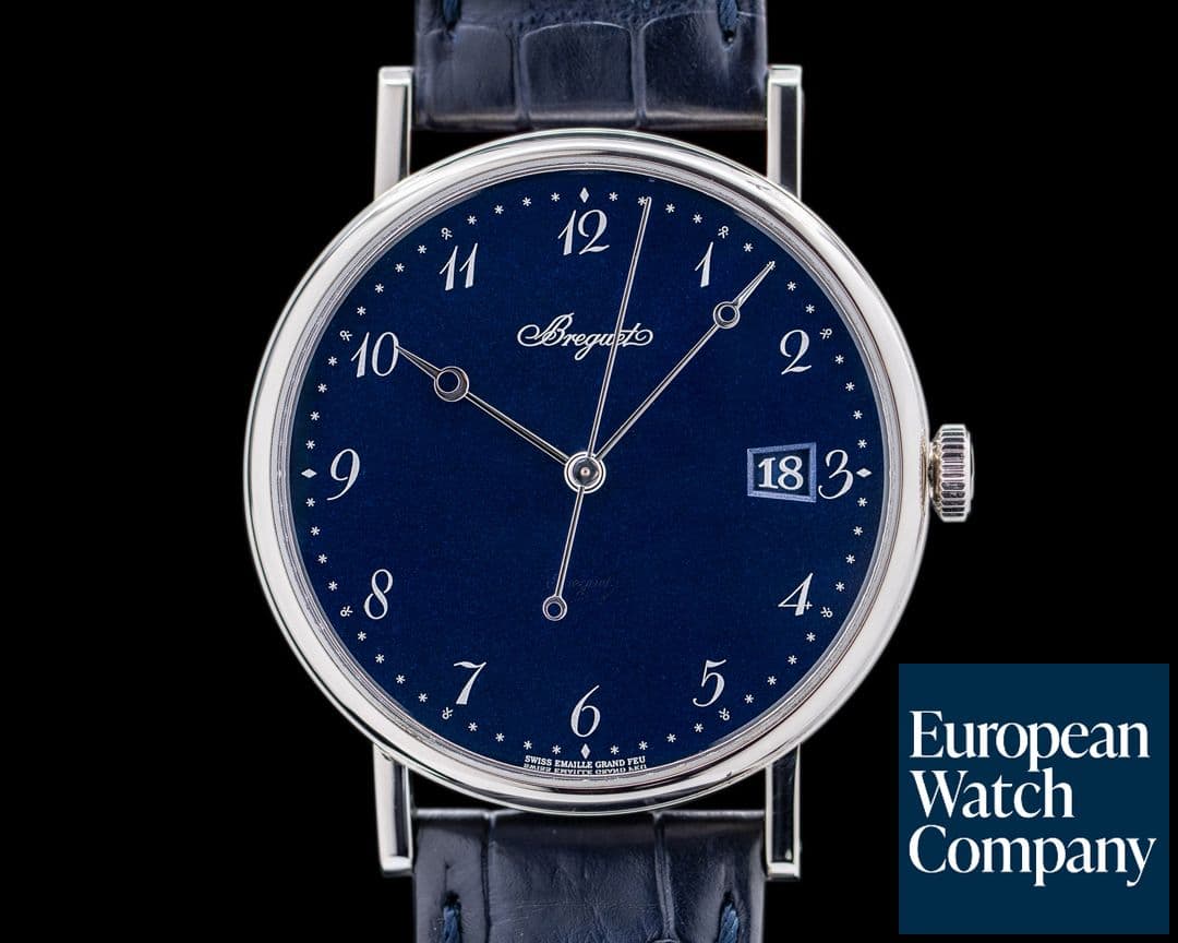 Image of Breguet Classique 5177BB Automatic Blue Enamel Dial 18K White Gold