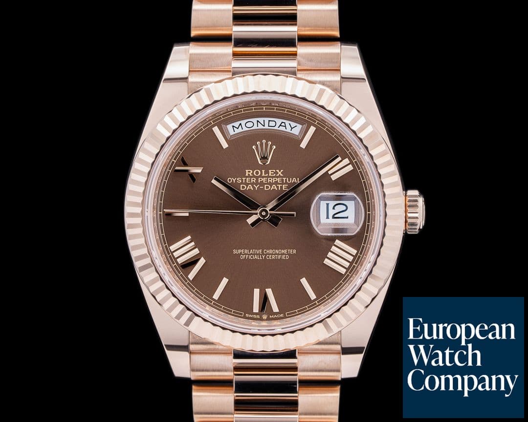 Image of Rolex Day Date Presidential Everose Gold Chocolate Dial 40MM