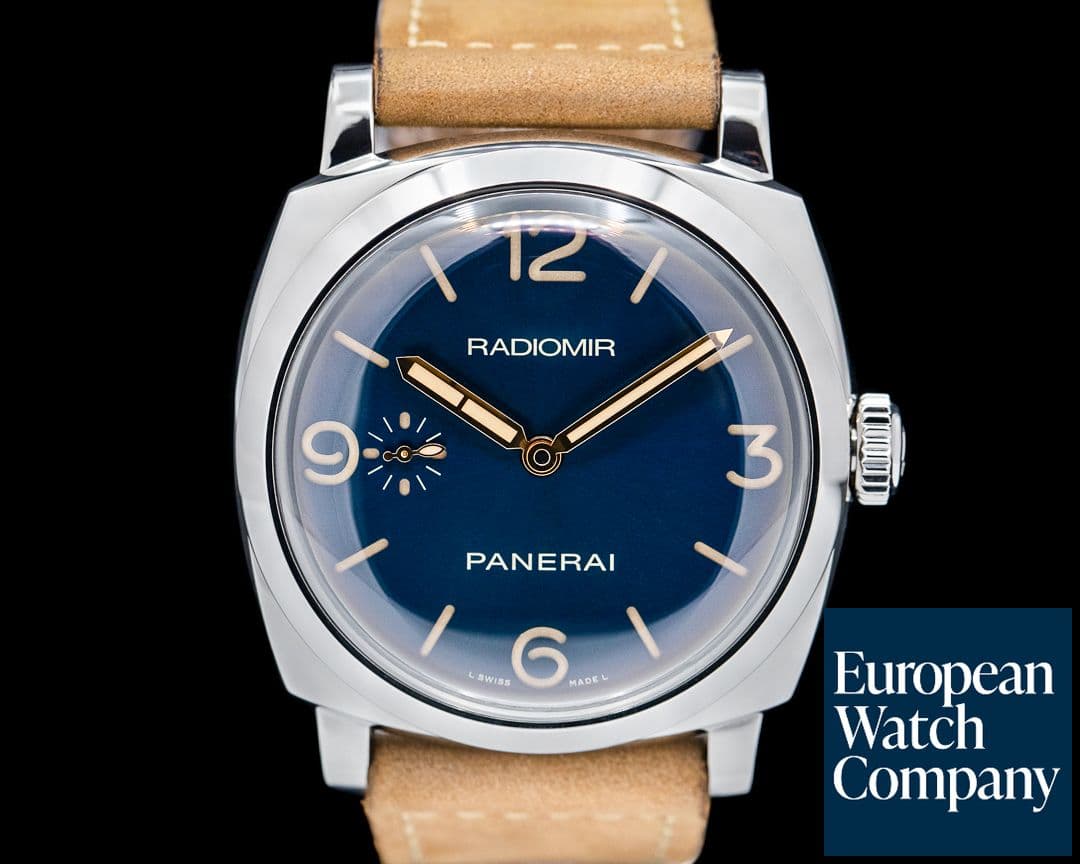 Image of Panerai Radiomir 1940 3 Days Acciaio SS 47MM Blue "Sandwich Dial"
