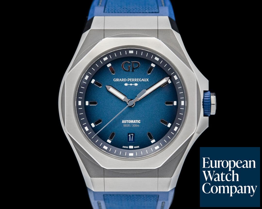 Image of Girard Perregaux Laureato Absolute Ti 230 Blue SS / Rubber LIMITED
