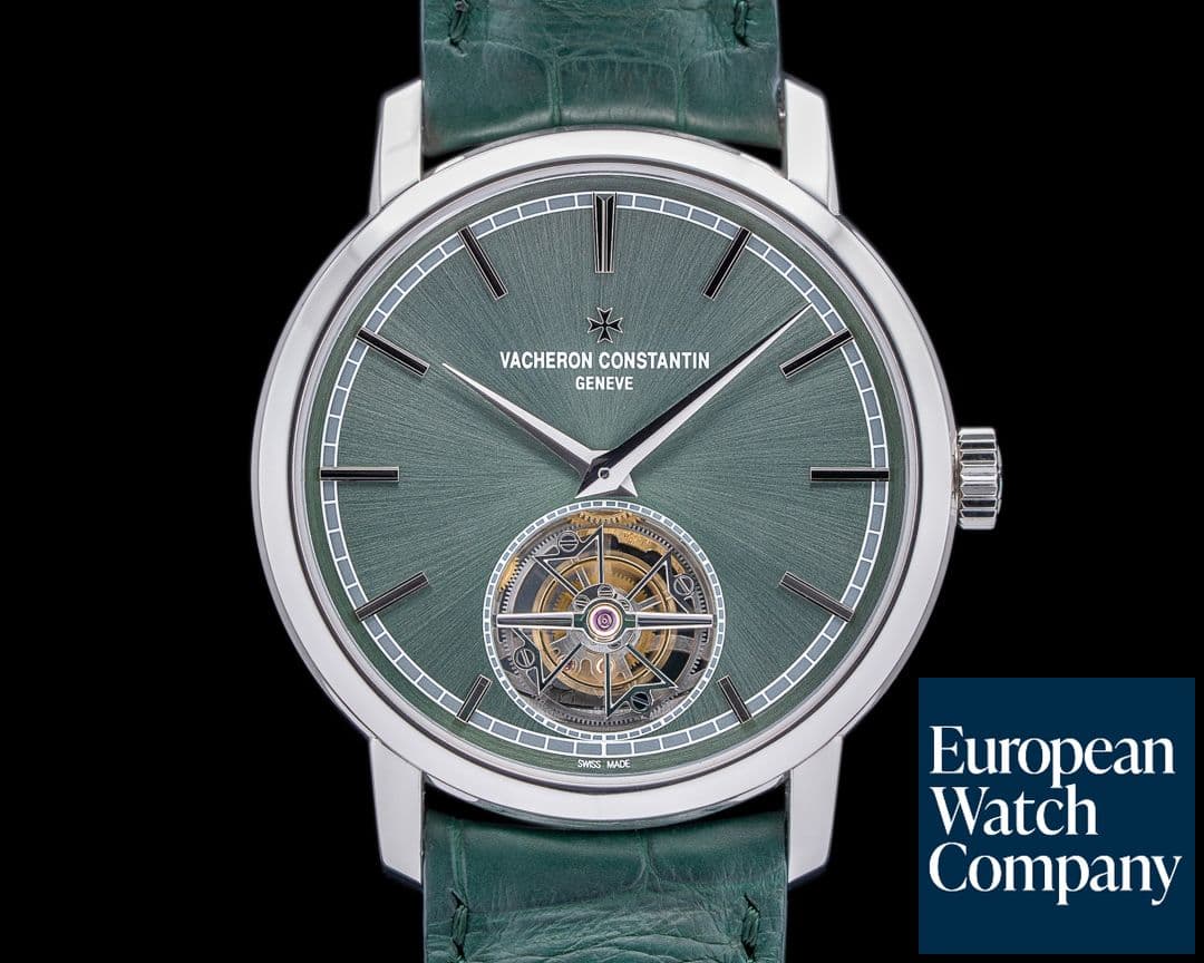Image of Vacheron Constantin Traditionnelle Tourbillon Platinum RARE GREEN DIAL