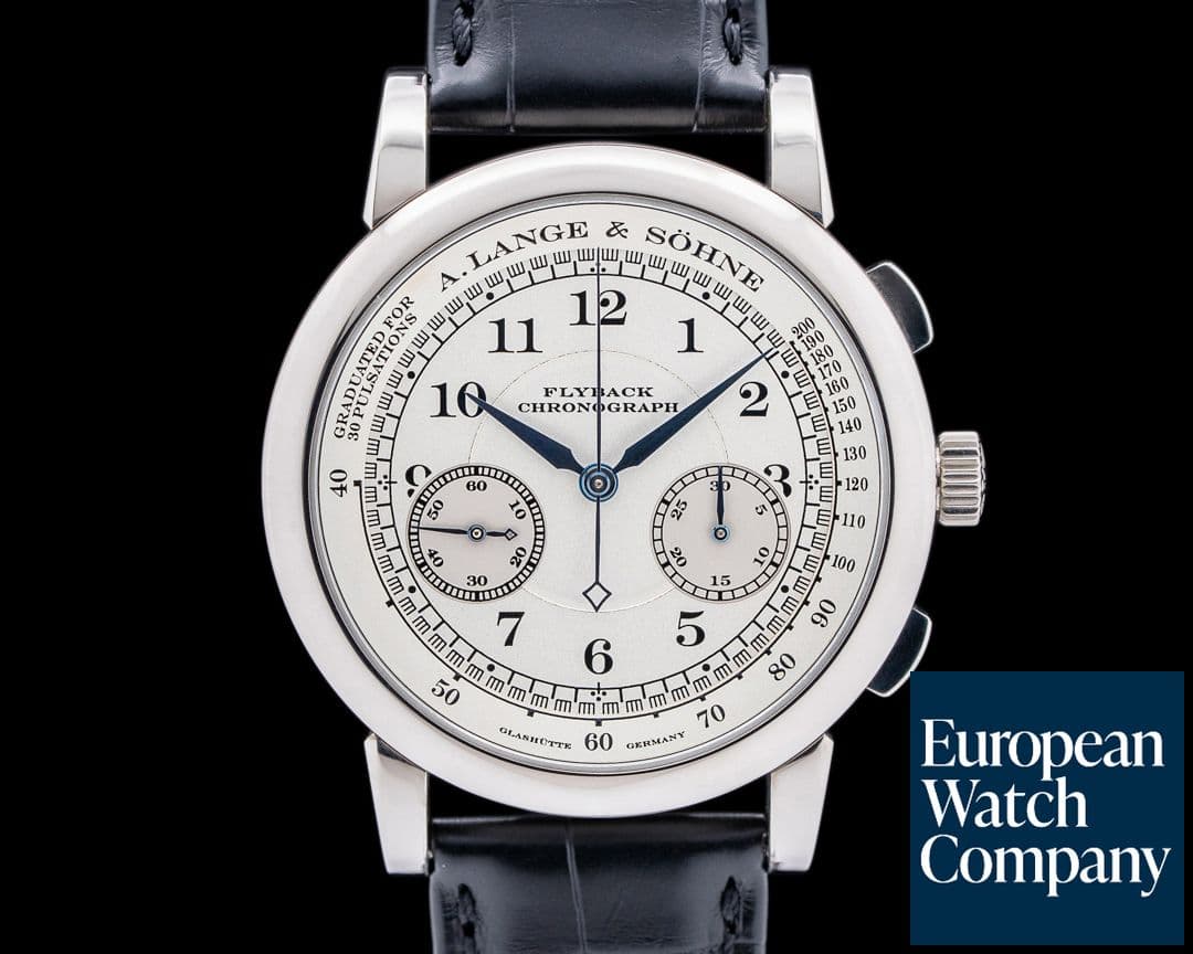 Image of A. Lange and Sohne 1815 Flyback Chronograph 401.026 Silver Dial 18K White Gold FIRST SERIES