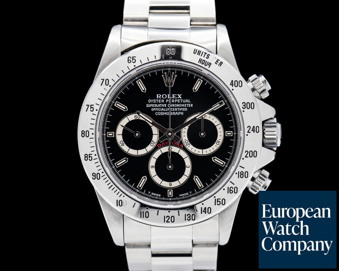 Image of Rolex Zenith Daytona 16520 Black Dial SS c. 1993