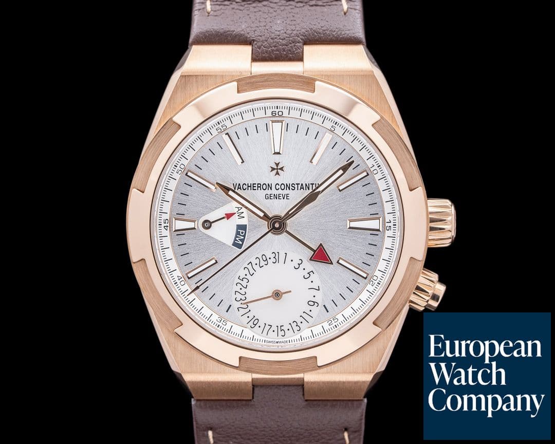 Image of Vacheron Constantin Overseas Dual Time 7920V 18K Rose Gold / Silver Dial