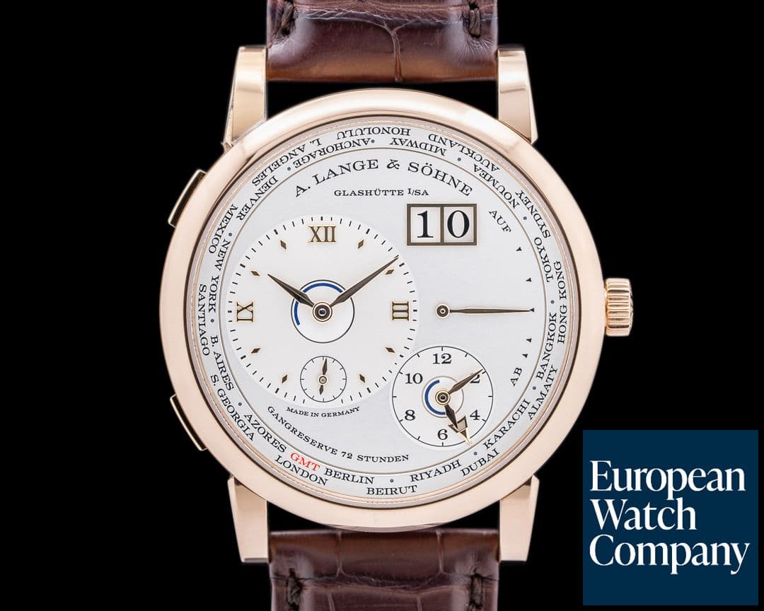 Image of A. Lange and Sohne Lange 1 Time Zone 136.032 18K Rose Gold