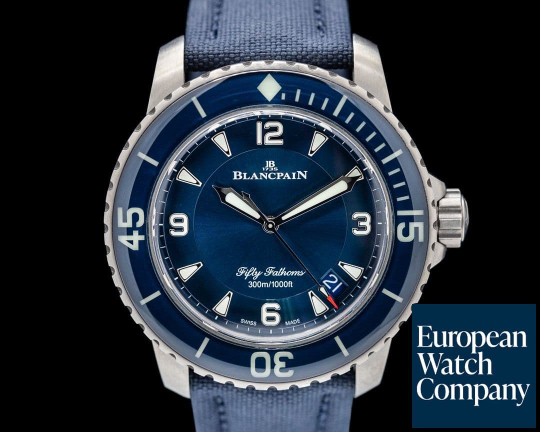 Image of Blancpain Fifty Fathoms / Blue Dial Titanium 2021