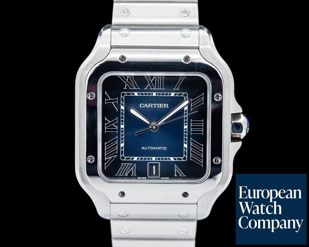 Image of Cartier Santos Large SS / Blue Dial Automatic