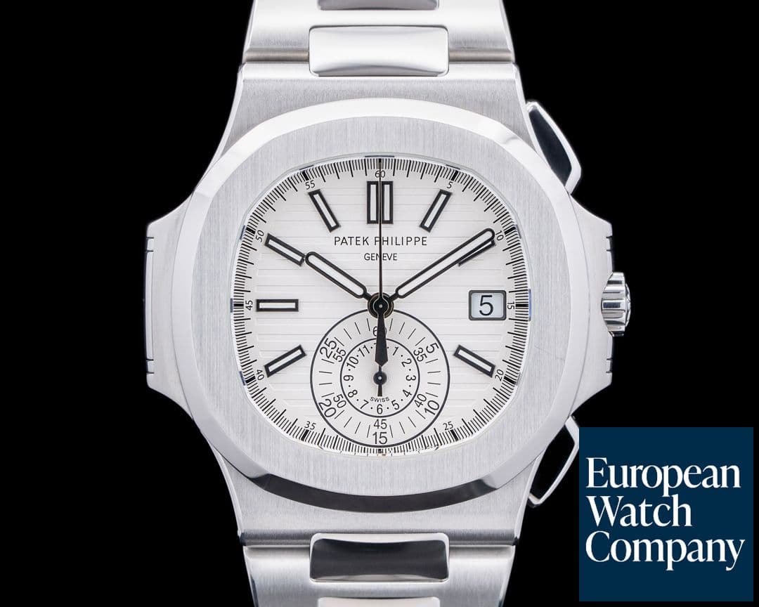 Image of Patek Philippe Nautilus 5980 Chronograph White Dial SS