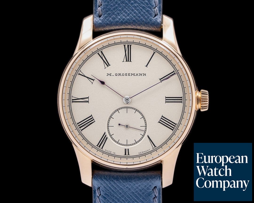 Image of Moritz Grossmann HAMATIC Vintage 18k Rose Gold 41mm Silver Dial