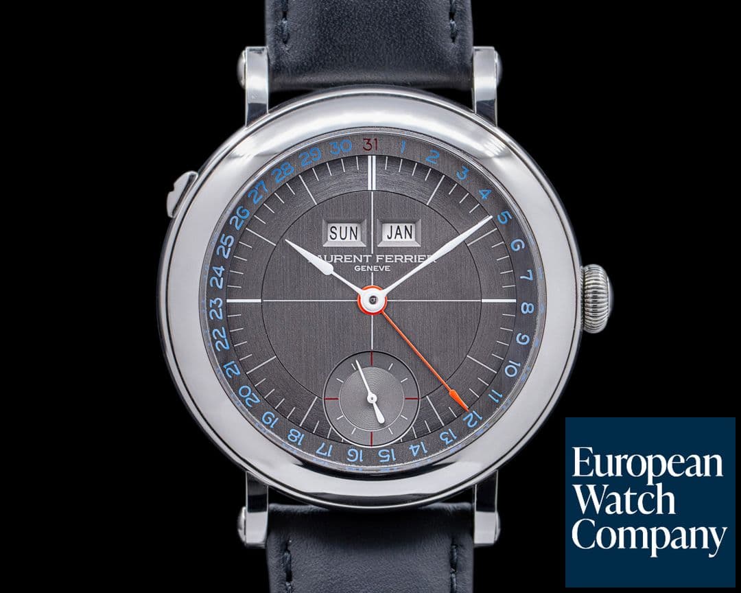 Image of Laurent Ferrier Galet Annual Calendar Montre Ecole SS Grey Dial