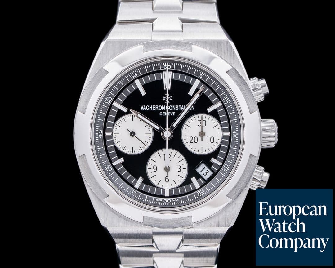 Image of Vacheron Constantin Overseas 5500V/110A Chronograph Black Panda Dial SS