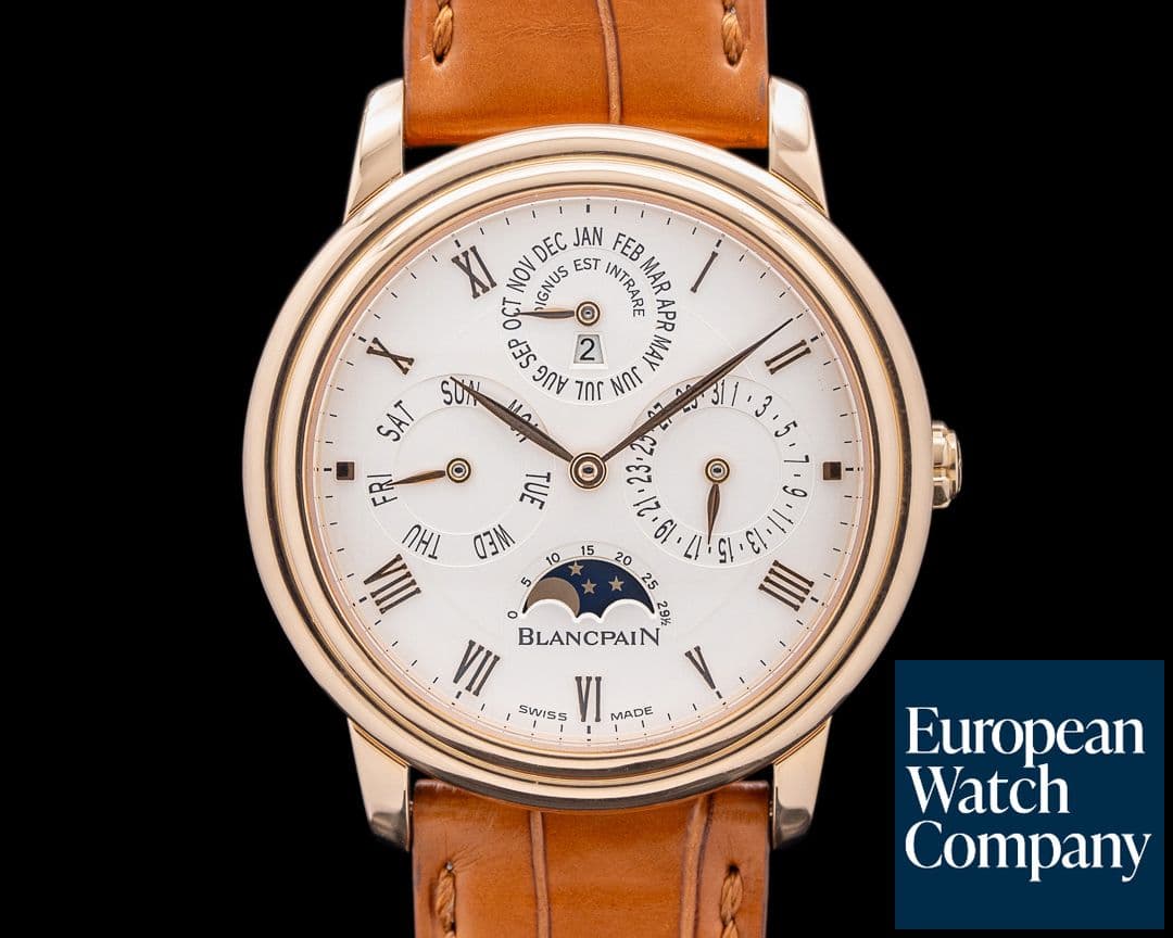 Image of Blancpain Villeret Perpetual Calendar 18K Rose Gold Full Set