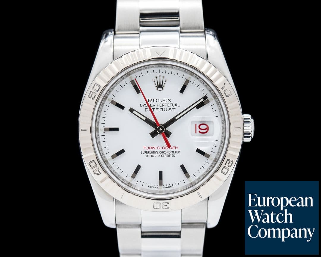 Image of Rolex Datejust Turn-O-Graph SS White Dial "Thunderbird"