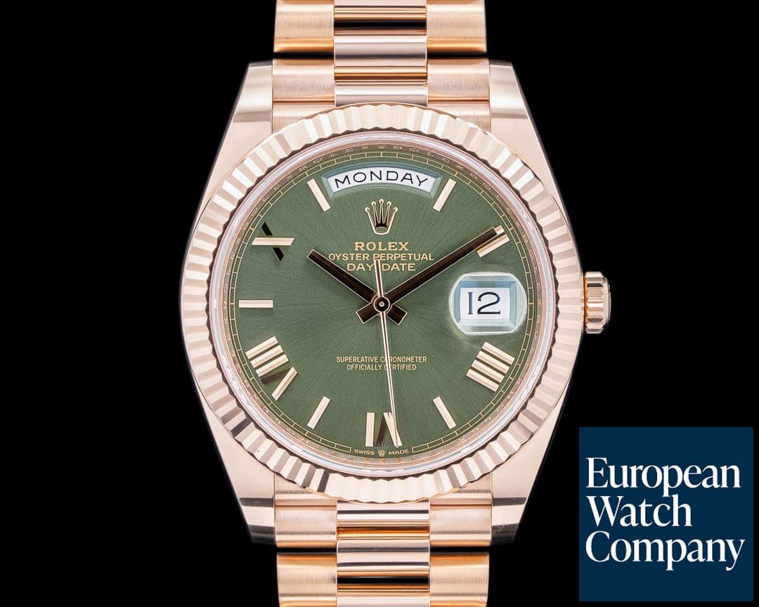 Image of Rolex Day Date Presidential Everose Gold Green Dial 40MM 2019