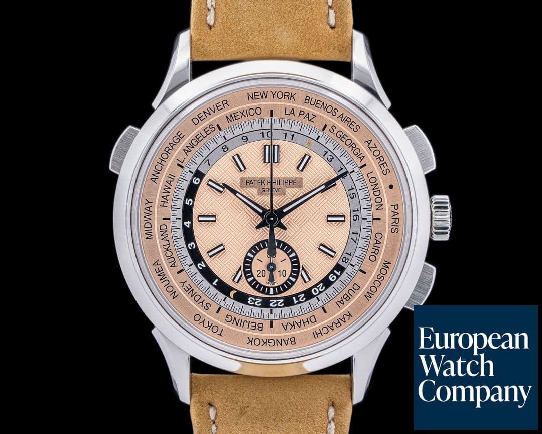Image of Patek Philippe World Time 5935A Chronograph SS Salmon Dial
