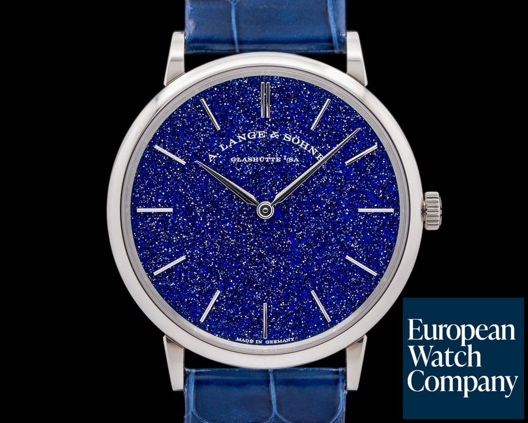 Image of A. Lange and Sohne Saxonia Thin Manual Wind Blue Gold-Flux Dial