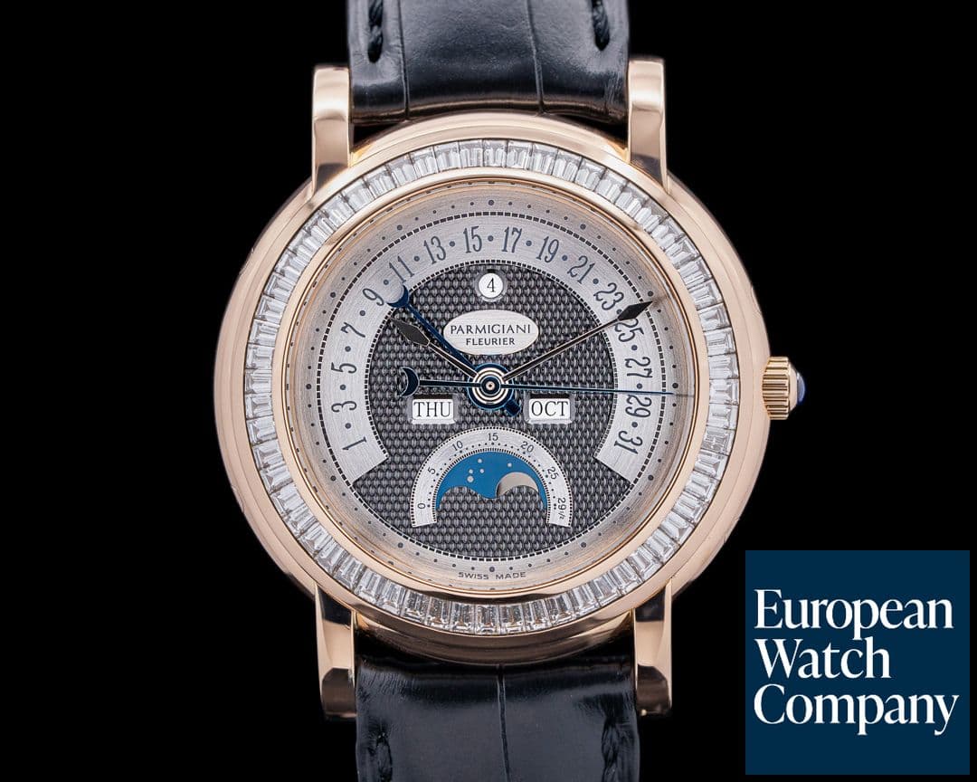 Image of Parmigiani Toric Perpetual Retrograde 18K Rose Gold Diamond Bezel RARE