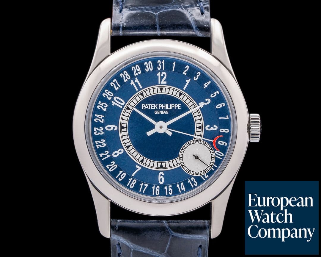Image of Patek Philippe Calatrava 6000G Blue Dial 18K White Gold / Deployant