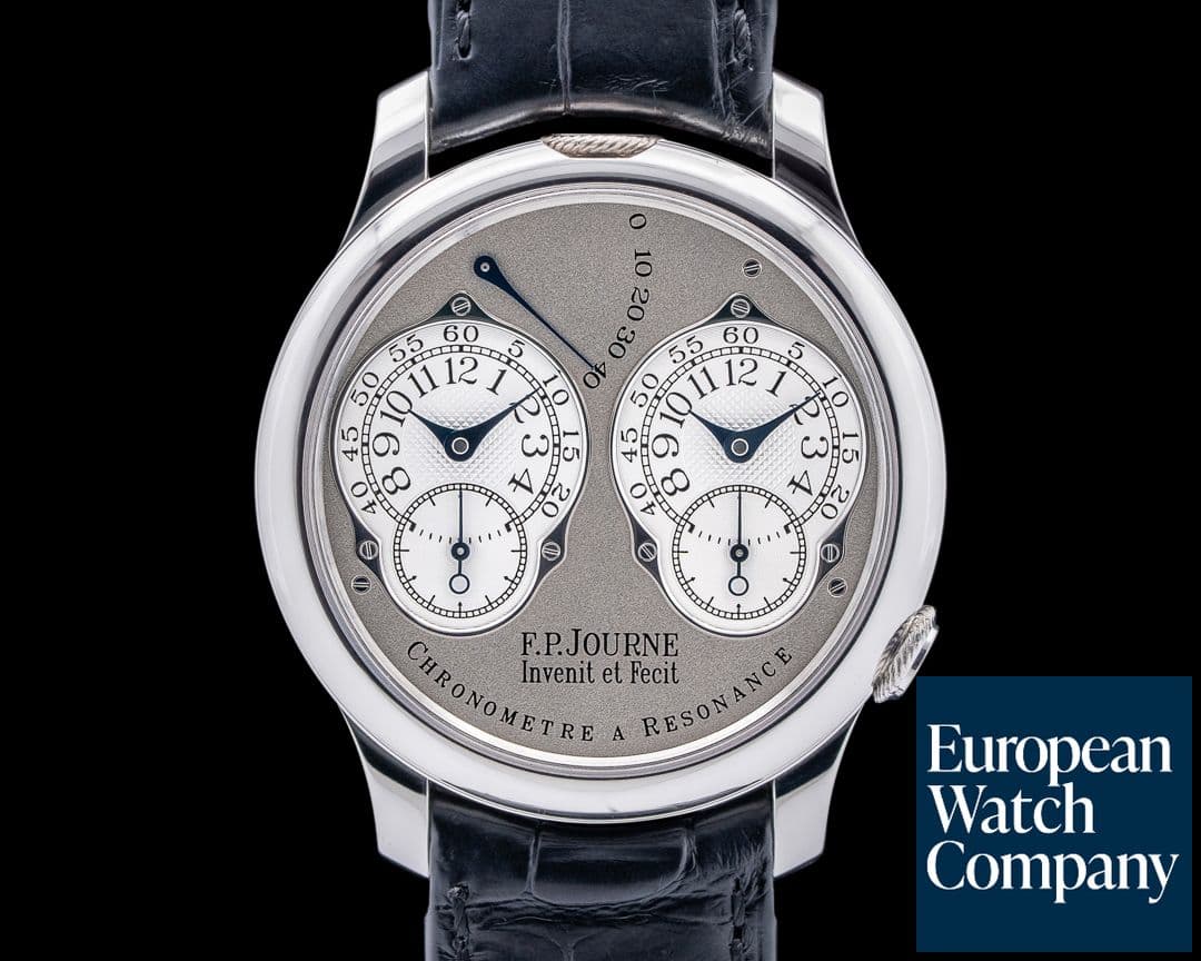 Image of F. P. Journe Chronometre Resonance Platinum Silver Dial 40MM