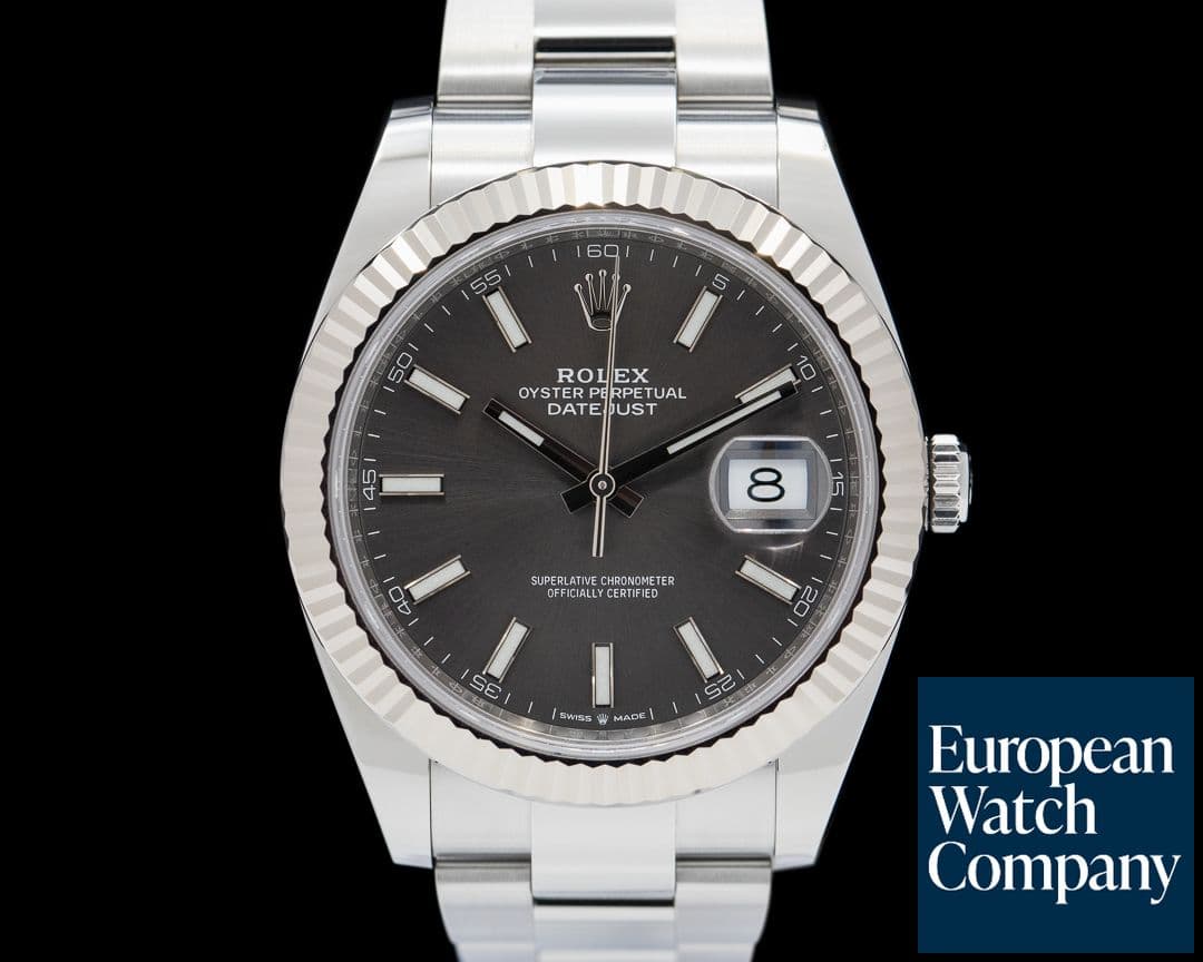 Image of Rolex Datejust 41 Dark Rhodium Stick Dial SS/Oyster 2020