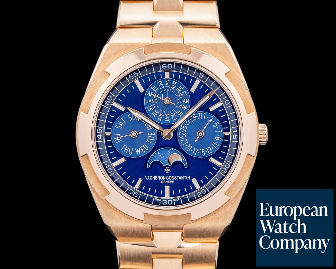 Image of Vacheron Constantin Overseas Perpetual Calendar Ultra-Thin 4300V Blue Dial 18k RG