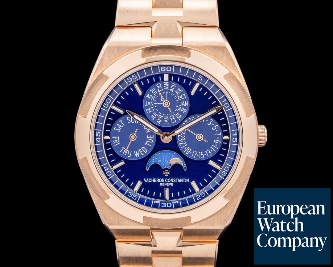 Image of Vacheron Constantin Overseas Perpetual Calendar Ultra-Thin 4300V Blue Dial 18k RG