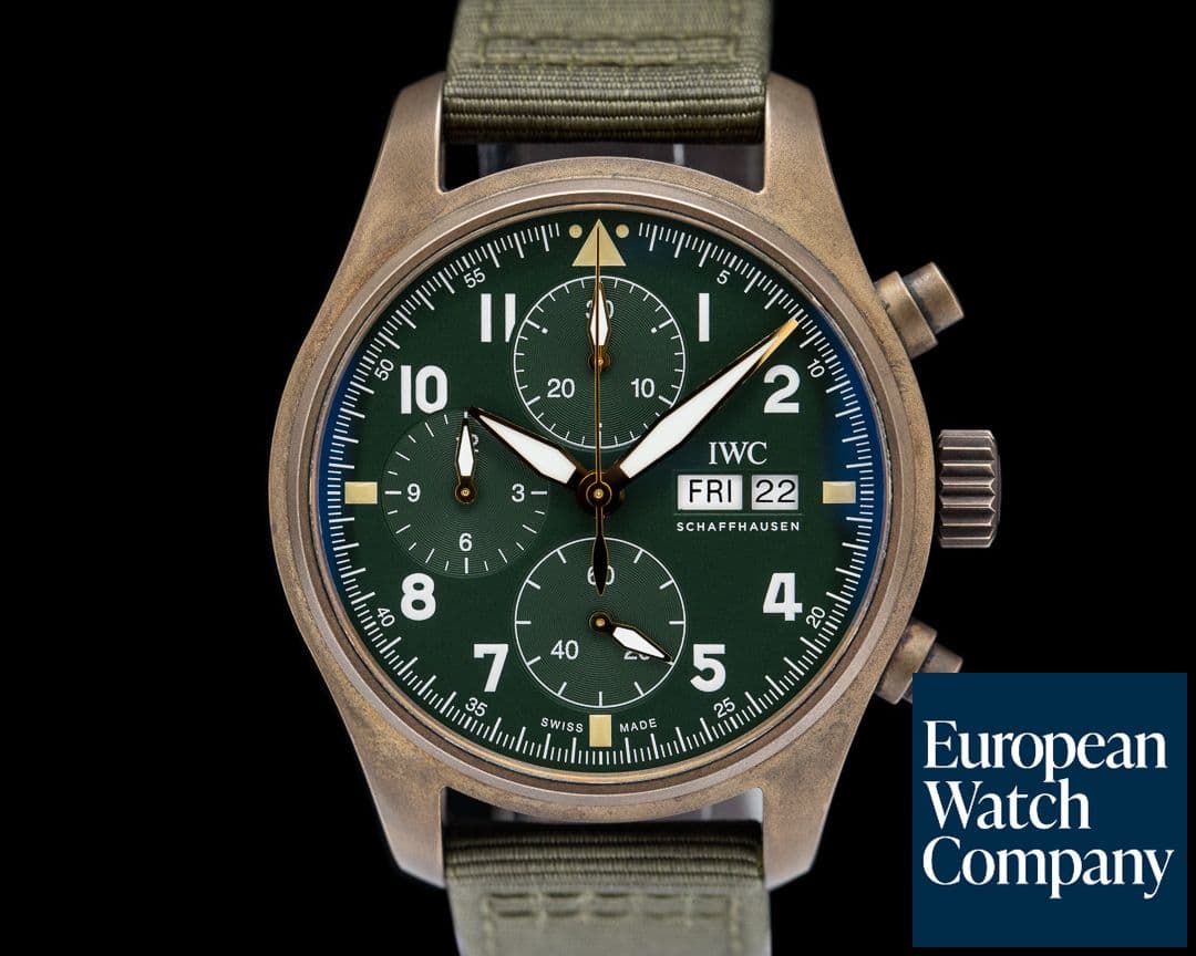 Image of IWC Pilot's Watch Spitfire Chronograph Automatic Bronze / Green Dial