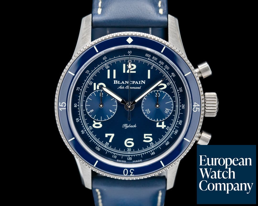 Image of Blancpain Air Command AC02 Flyback Chronograph Blue Dial