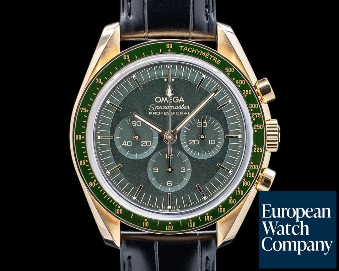 Image of Omega Speedmaster Professional "Moonshine" 18k YG Green Dial