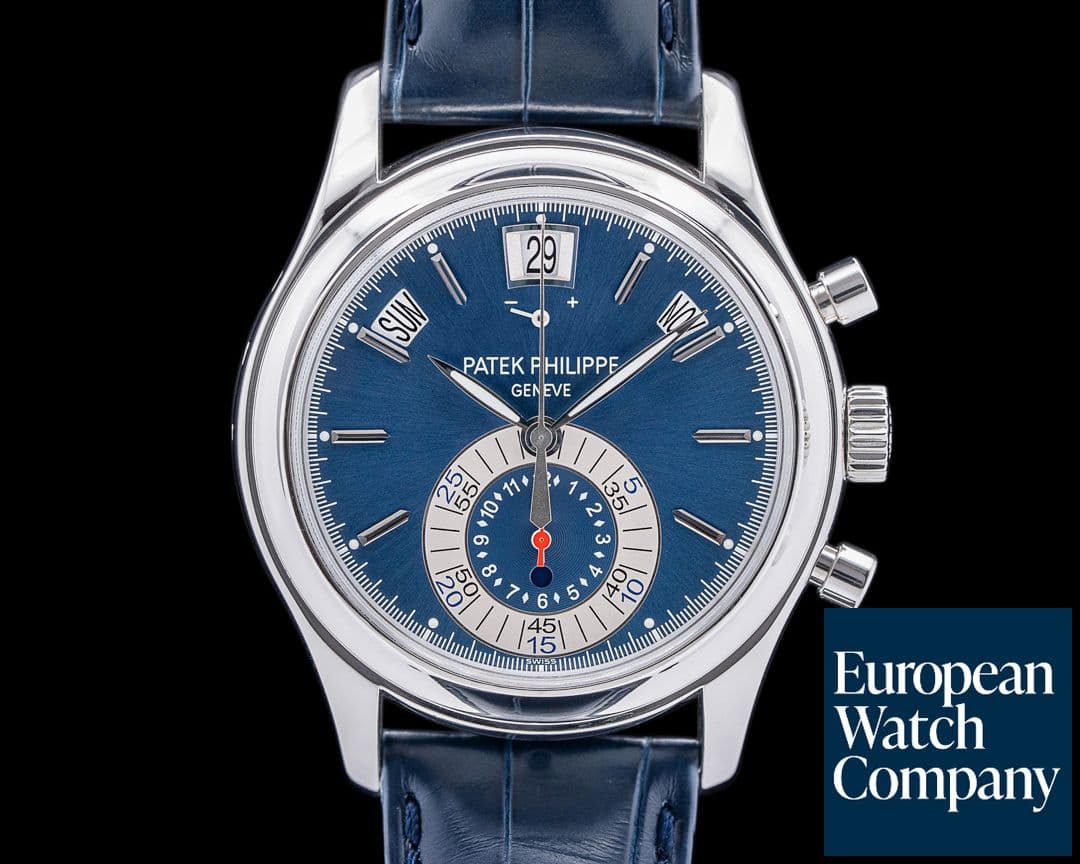 Image of Patek Philippe Annual Calendar 5960P Chronograph Platinum Blue Dial