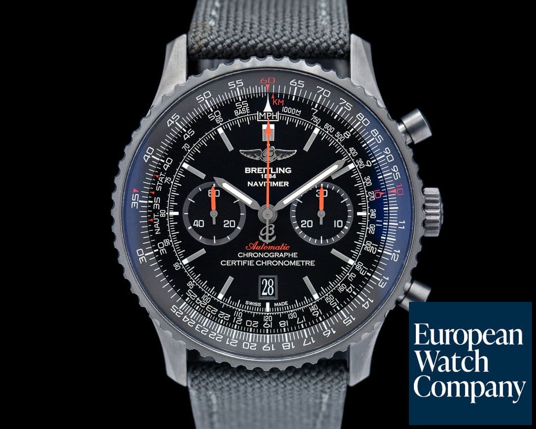 Image of Breitling Navitimer 01 B01 Chronograph Black Steel