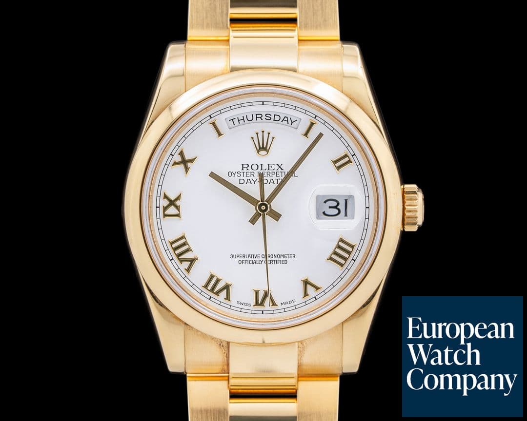 Image of Rolex Day-Date YG/YG White Dial Roman Numerals