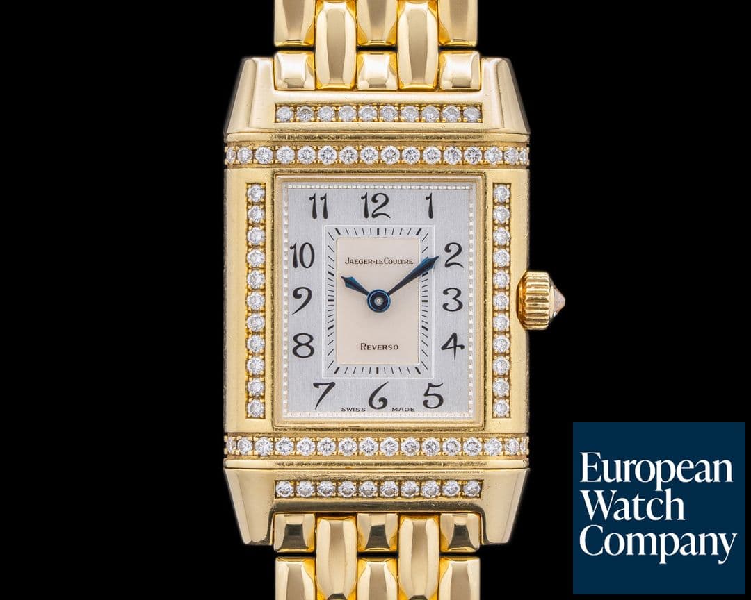 Image of Jaeger LeCoultre Ladies Reverso Duetto 18K YG Diamonds MOP Dial