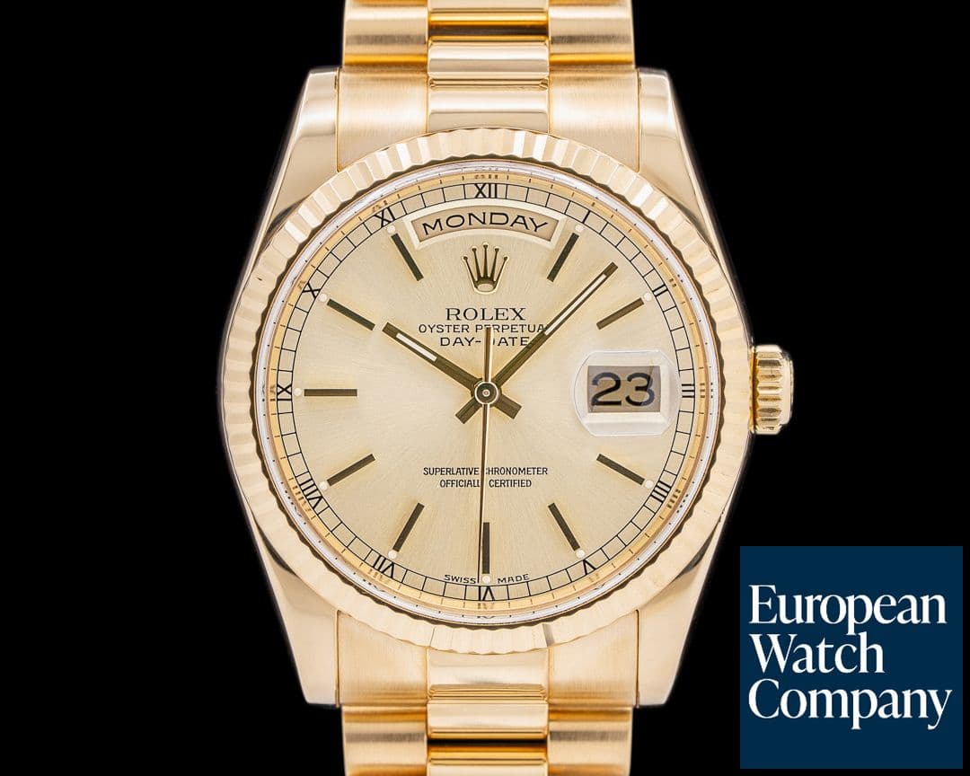 Image of Rolex Day Date President 118238 Champagne Dial 18K Yellow Gold