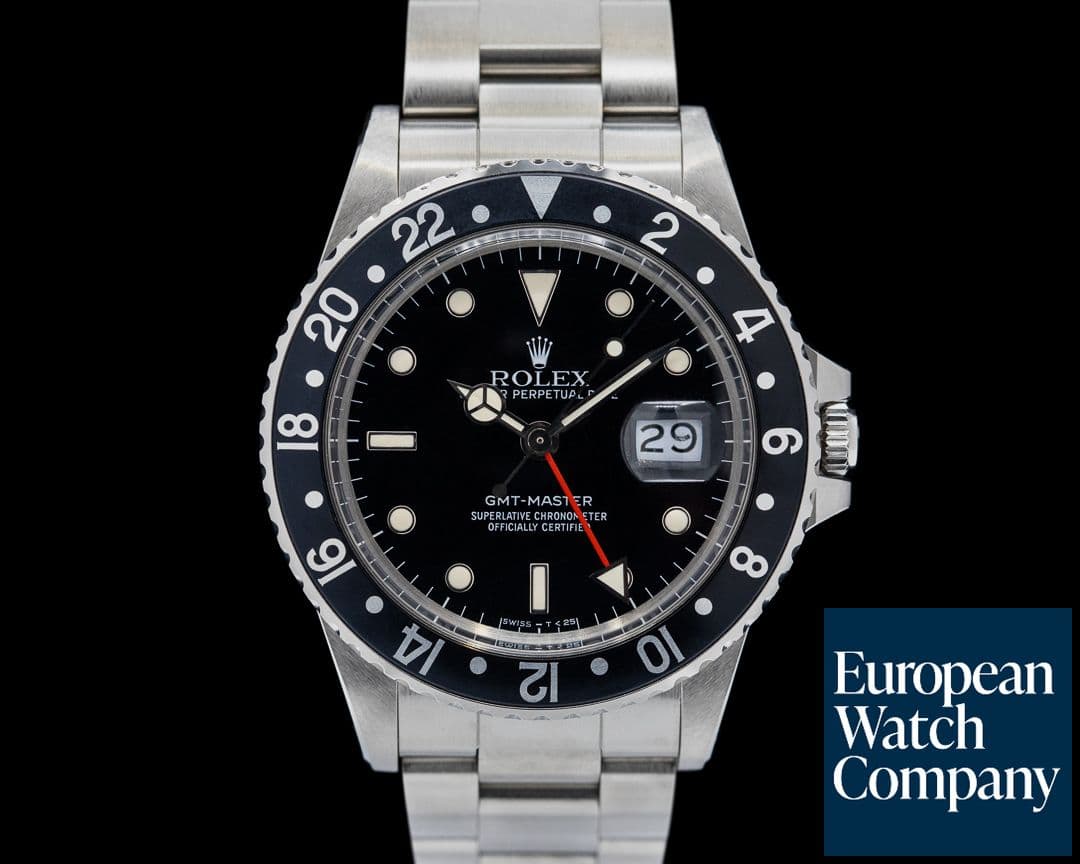 Image of Rolex GMT Master 16750 SS Black Bezel 1988
